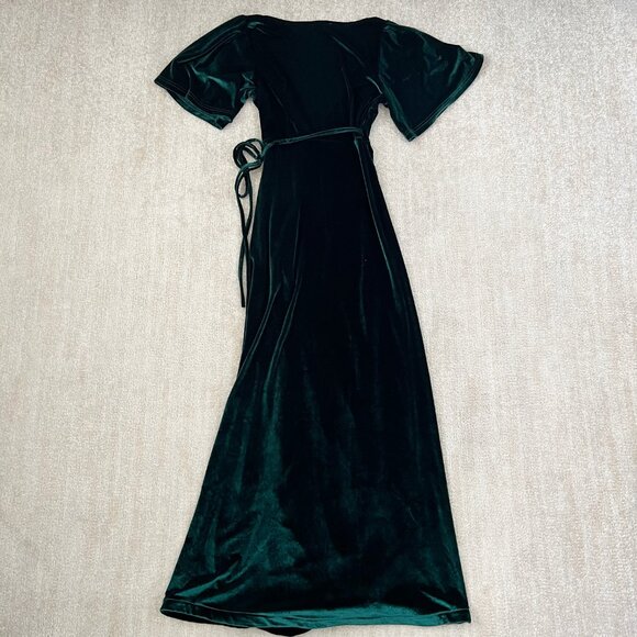 Baltic Born Velvet Maxi Dress in Deep Green - Picture 4 of 9